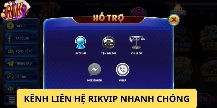 Các phương thức liên hệ Rikvip nhanh chóng và thuận tiện