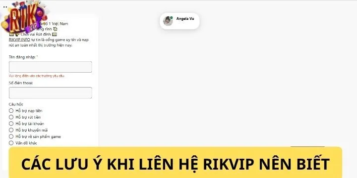 Một số lưu ý khi liên hệ Rikvip mà hội viên cần quan tâm