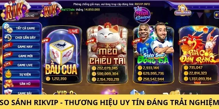 So sánh Rikvip với loạt địa chỉ cá cược ăn khách