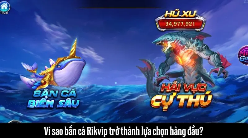 Vì sao bắn cá Rikvip trở thành lựa chọn hàng đầu?