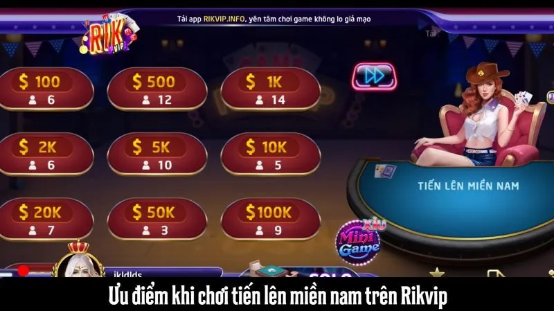 Ưu điểm khi chơi tiến lên miền nam Rikvip